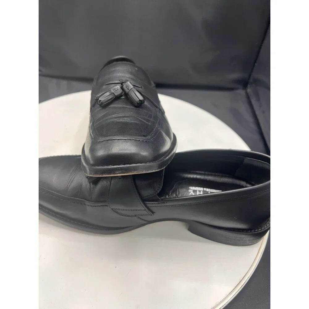 J. Murphy by Johnston & Murphy Men’s 12W Black Full Grain Leather Tassel Loafers